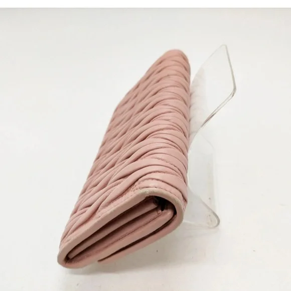 Miu Miu Pink Quilted Clutch with Silver Hardware - Picture 3 of 8